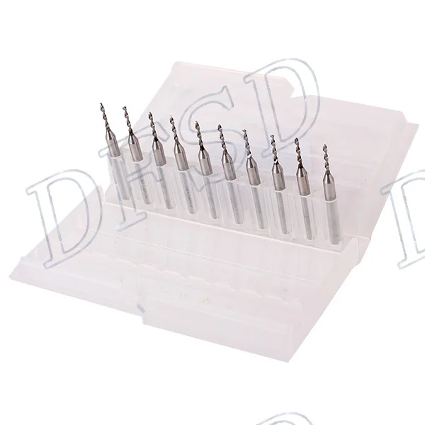 0.55mm Tungsten Steel Carbide PCB drill Set of 10 Silver