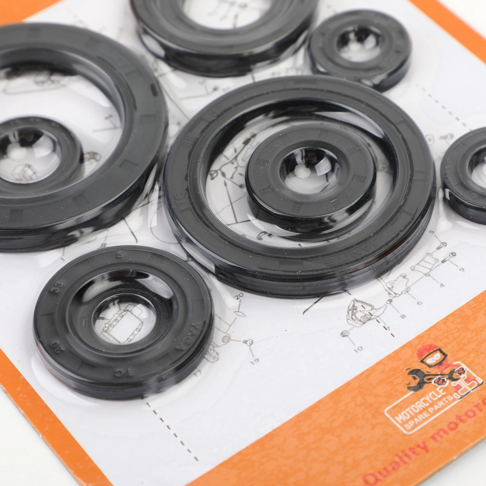 Areyourshop for Honda CRF450R CRF 450 R Off-Road 2002-2006 2003 2004 2005 Complete Engine Oil Seal Crankcase Kit 10pcs