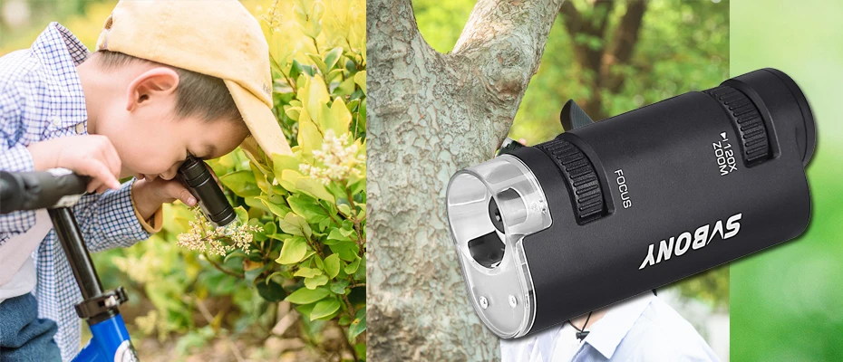 Svbony SV603 60x-120x Tragbares Handmikroskop mit LED-Lichtquelle und Einstellmöglichkeit zur Förderung des Interesses von Kindern – Detail 8