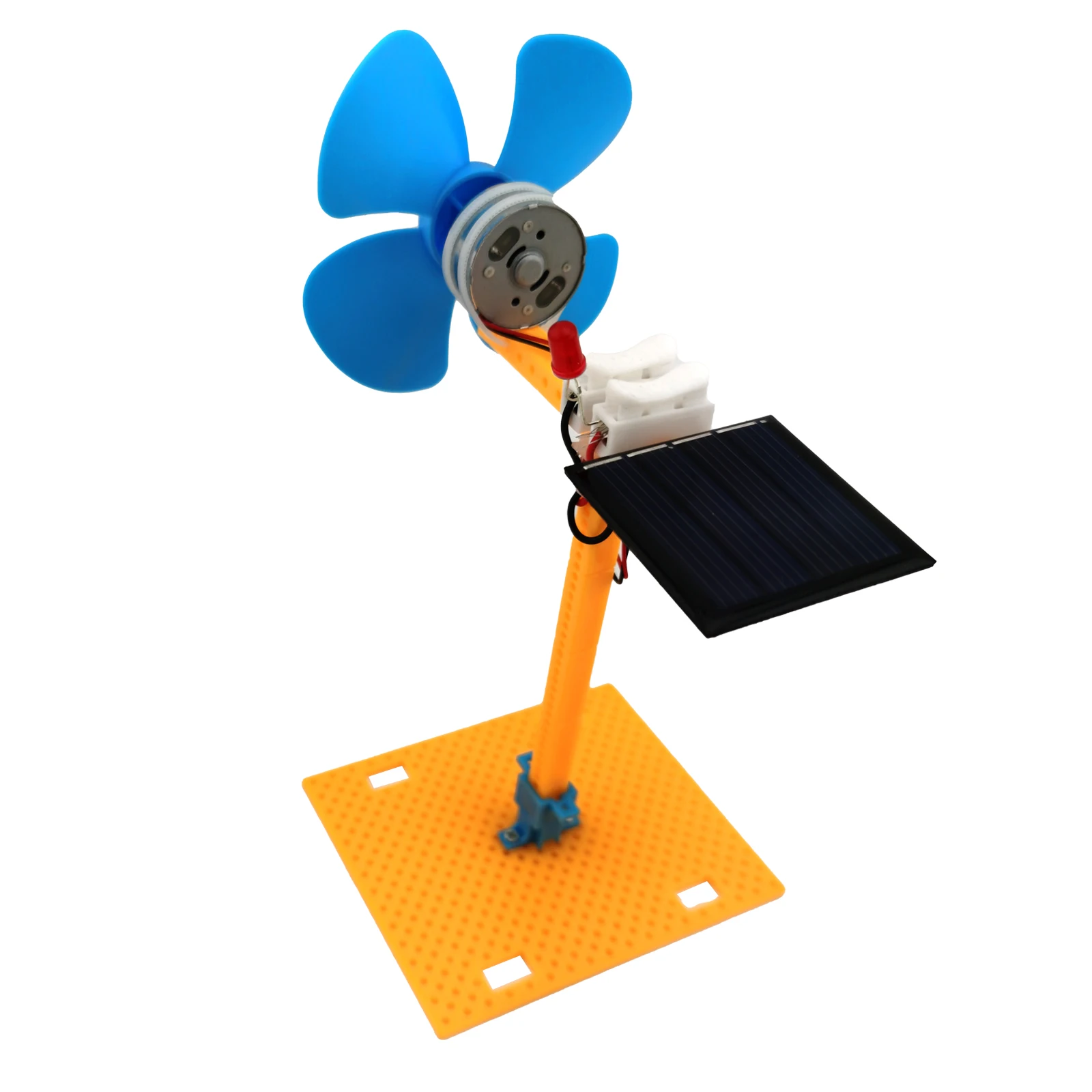 Solar and Wind Energy Powered Fan Model DIY  Science Experiment Kit Toys for Child Children Hand-assembled Education Gift