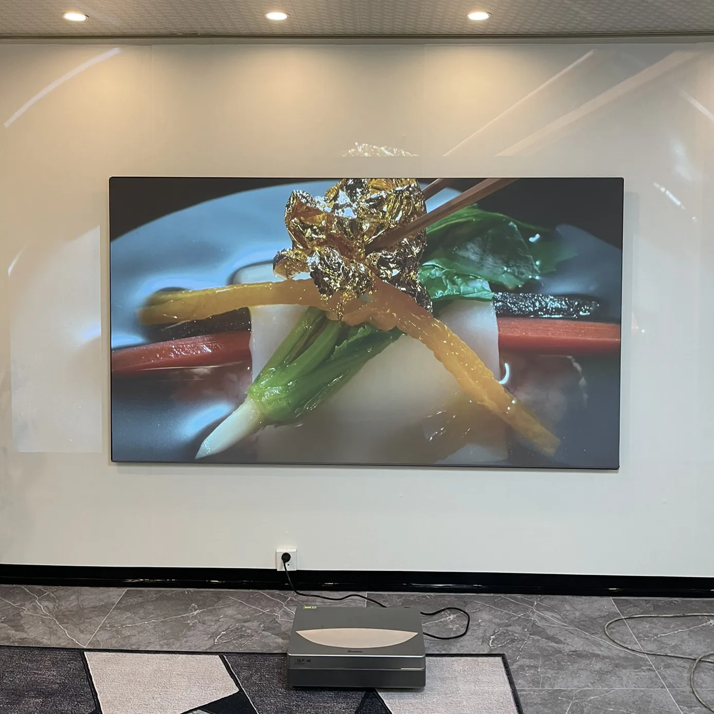 New Arrival in 2024 Best Quality 100~120 Inch 16:9 Fixed Frame Projector Screen Fresnel UST ALR Ambient Light Reject Projection