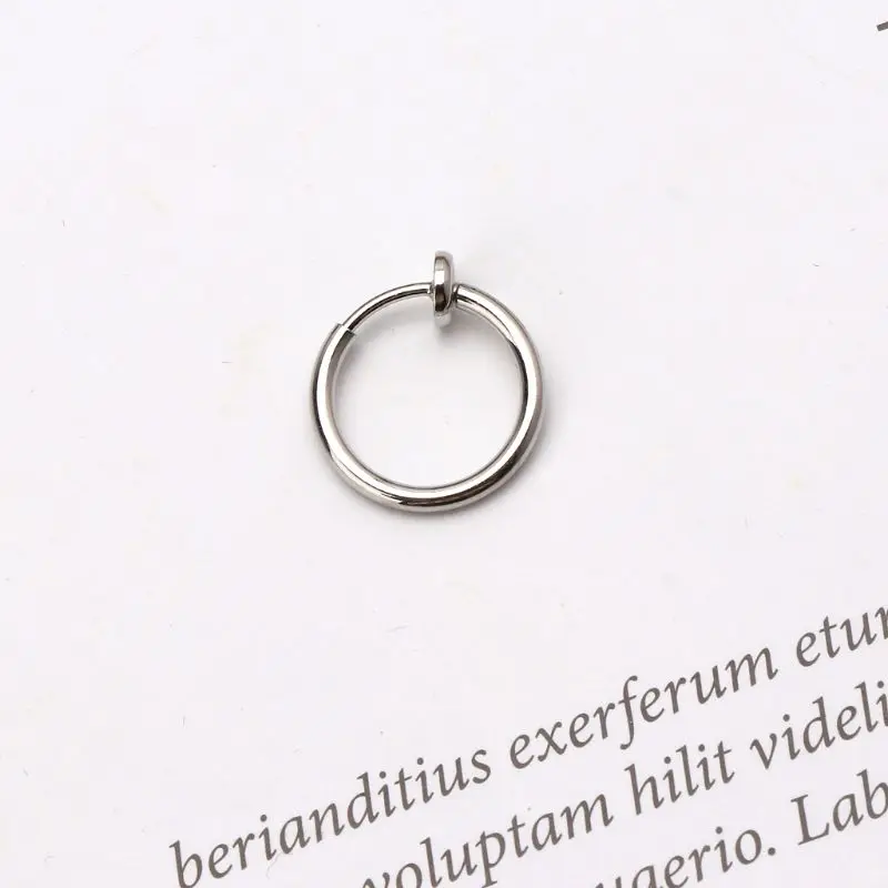 10Pcs sliver colour color No Ear-hole DIY Clip On Circle Hoop Earrings For Jewelry Making