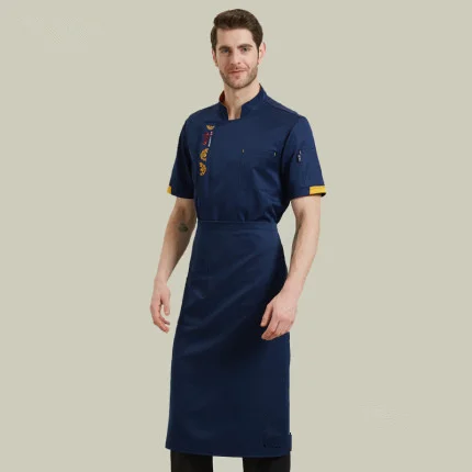 Manteau de Chef unisexe, uniforme de Restaurant d'hôtel, veste de cuisine, café BBQ boulangerie, veste de barbier, 2020