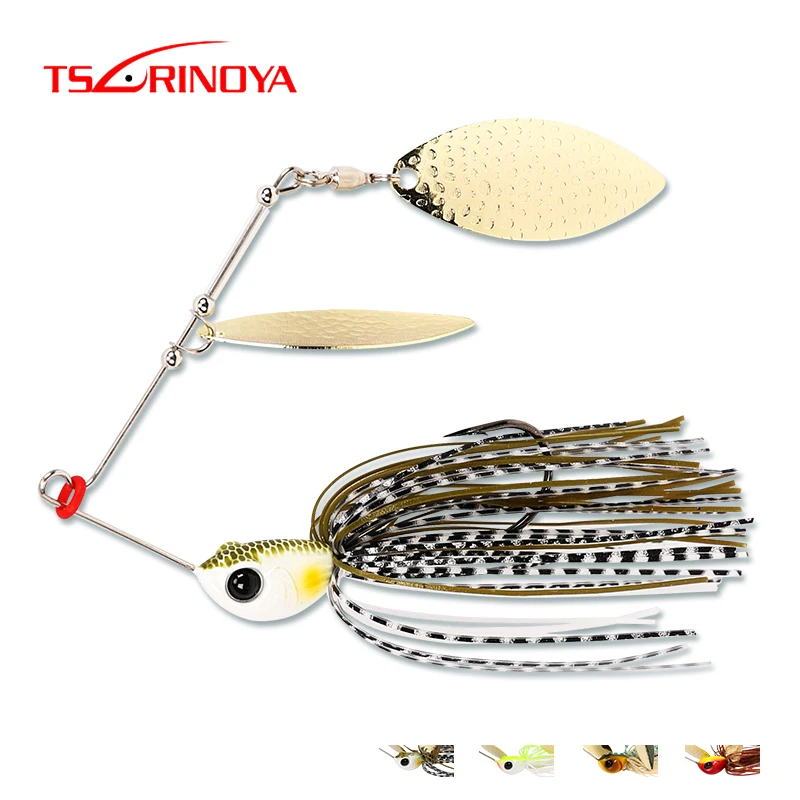 TSURINOYA Spinner Bait Buzzbait Metal Spoon Jig Fishing Lure brand 7g 10g Brass Swimbait Bass 1PCS