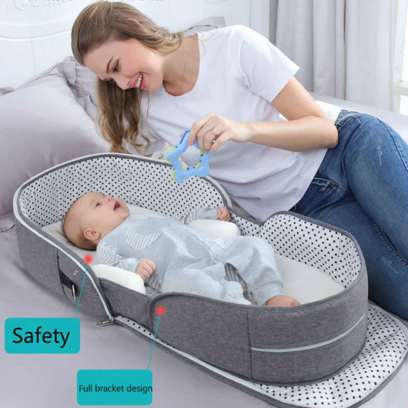 

Breathable Portable Sleeping Baby Bed Crib Baby Multi-Function Travel Mosquito Nest For Newborns Portable Cribs Bassinet Bumper