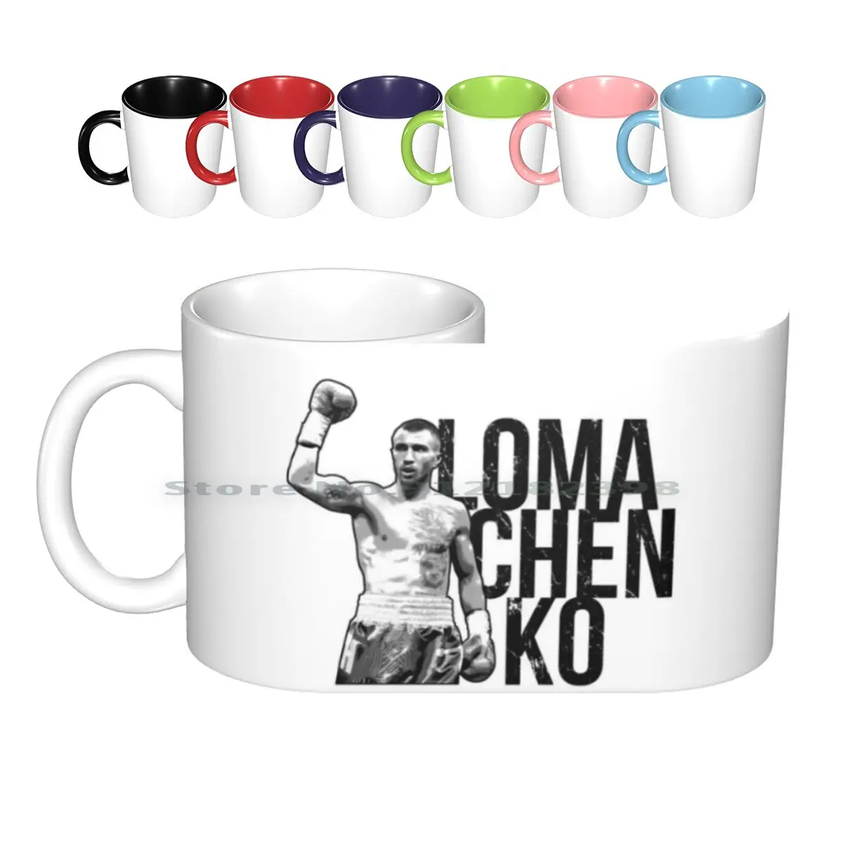 Vasyl Lomachenko Ceramic Mugs Coffee Cups Milk Tea Mug Vasyl Lomachenko Lomachenko Floyd Ggg Boxing Typography Black And White