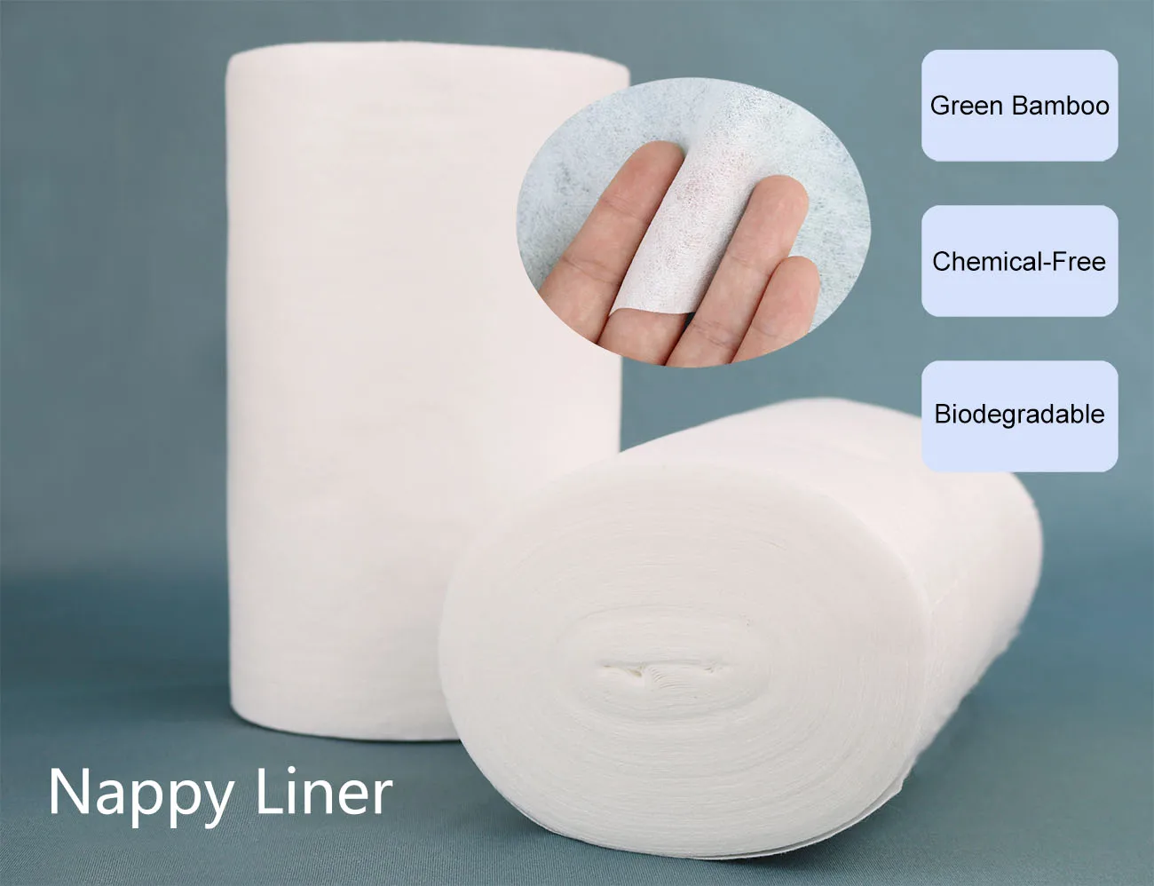 New Arrival 50 Rolls Flushable Disposable Bamboo baby Nappy Liners 100 sheet roll 19*28cm