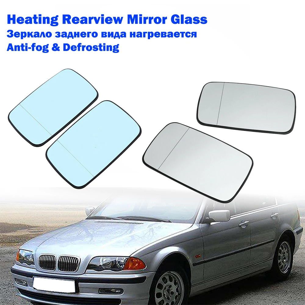 Heated Side Rearview Mirror Glass Heater Anti-fog e46 Defrosting Door Wing Mirror Sheet Fit For BMW E46 1998 1999 2000-2006