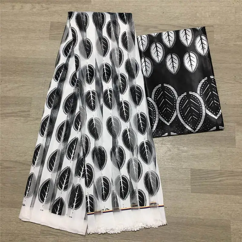 الساتان الأورجانزا النسيج لينة الحرير النسيج الأفريقي المواد أنقرة يطبع عالية الجودة للنساء فستان 3 + 3 ياردة! L112286 #6