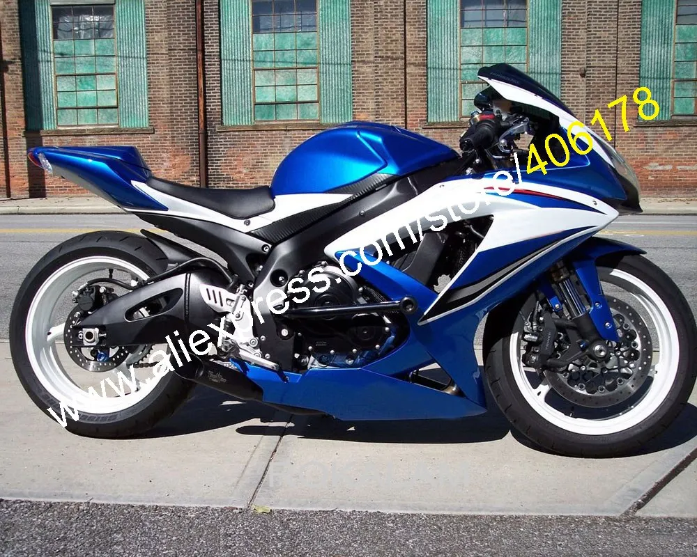 Buy Free Custom Fairing For Suzuki GSXR600 08 09 10 GSXR750 GSXR 600 750 2008-2010 K8 Blue Fairing Kit (Injection Molding)