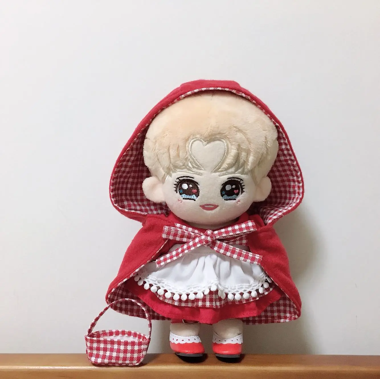 Handmade 4pc/set 10cm Fairy Tale Series Doll Clothes Red Dress Apron Cloak Plush Dolls Outfit Toys Doll's Accessories Cos Suit