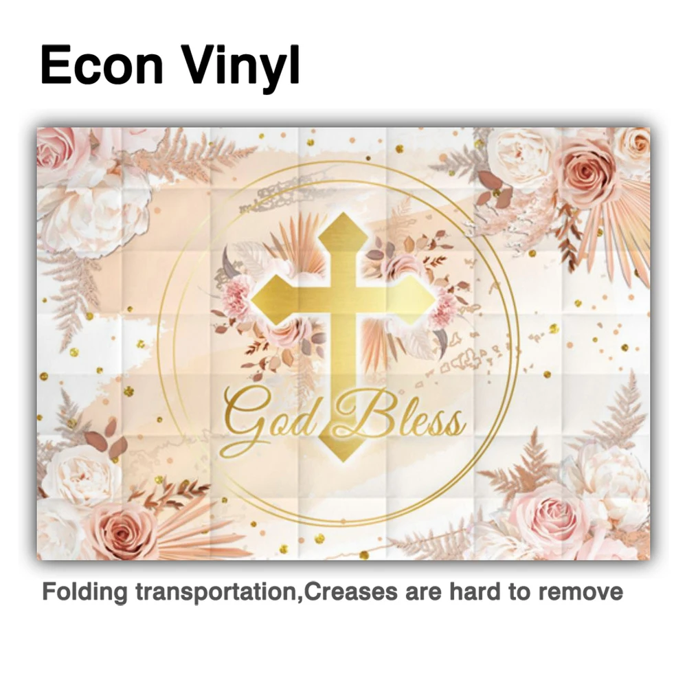 Allenjoy Tuhan Memberkati Baptisan Latar Belakang Komuni Pertama Bohemian Pampas Rumput Dekorasi Pesta Fotografi Latar Belakang Foto Booth