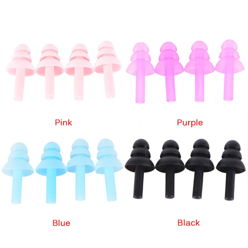 Waterproof Swimming Ear Plugs Silicone Earplugs Ear Protector Noise Reduction Protective Earmuffs 28*11mm 4pcs