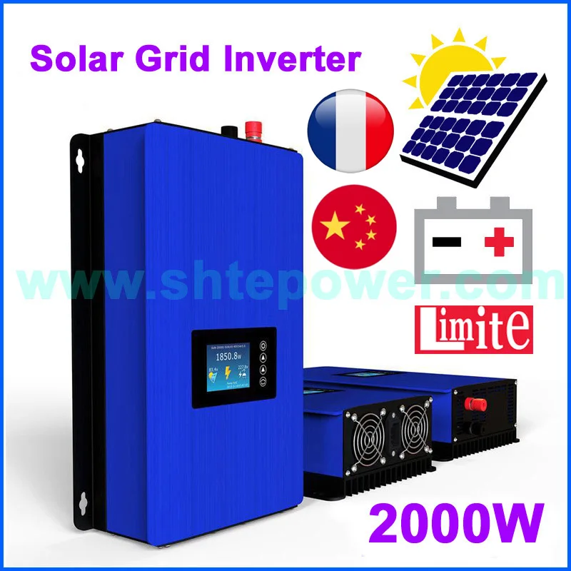 2000W MPPT Solar Grid Tie Inverter for solar panle or Battery Discharge 2KW solar inverter DC 45-90V 60-110V to AC 220V230V240V