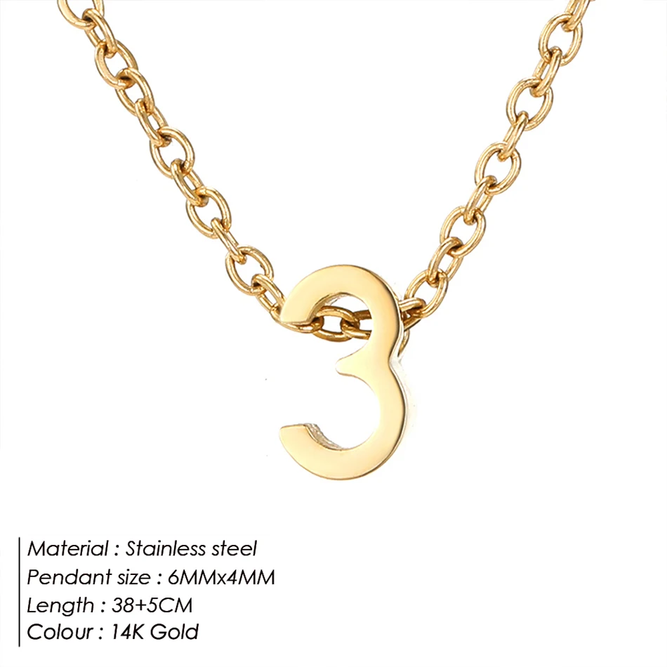 Juji 316L الفولاذ المقاوم للصدأ الرقمية قلادة للنساء 2021 مجتمعة أرقام المختنق قلادة المرأة مجوهرات بالجملة/دروبشيبينغ