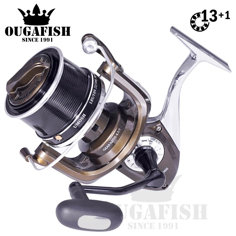 

Strengthen Spinning Fishing Reel 25KG Max Drag 13+1BB All Metal Body Carretilha De Pesca Accessories Moulinet Peche En Mer Tools