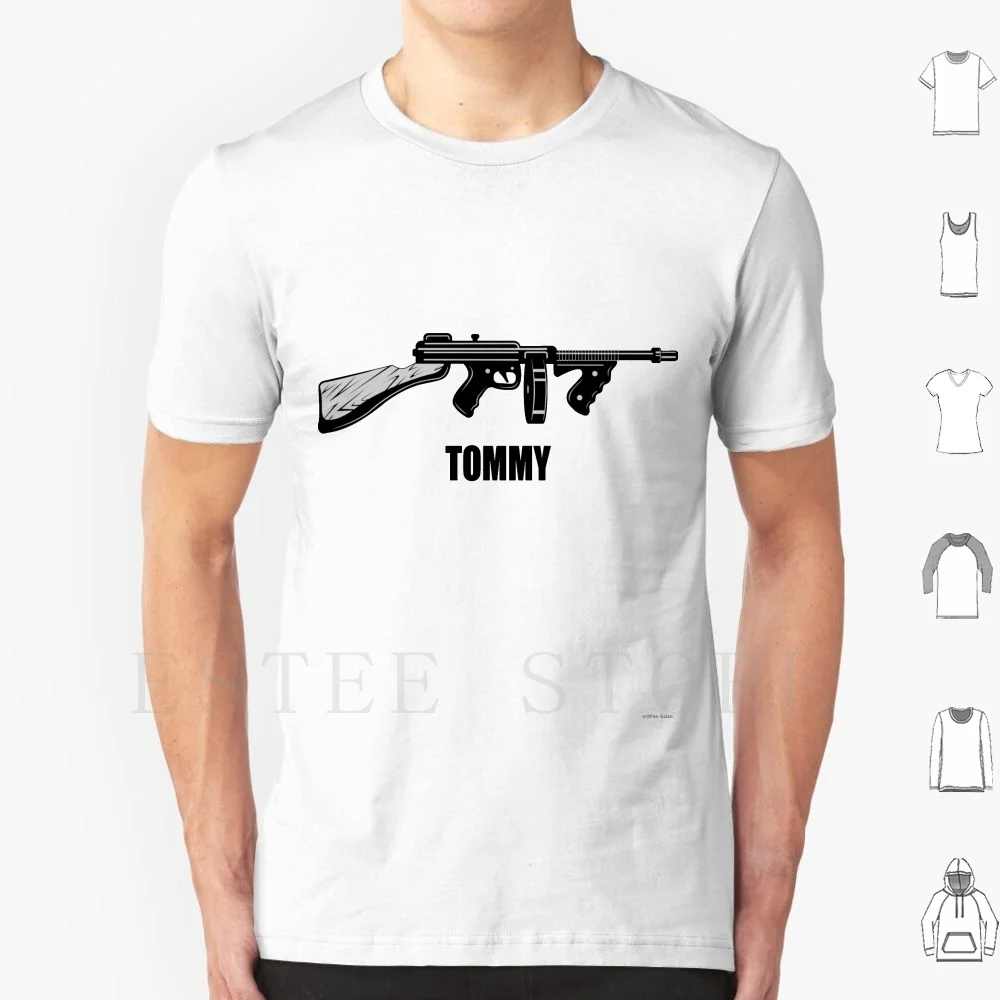 T Shirt DIY Big Size 100% Cotton Gun Gangster Gangsters Chicago Bonnie Clyde Bonnie Clyde Machine Gun Weapon Banks Punk