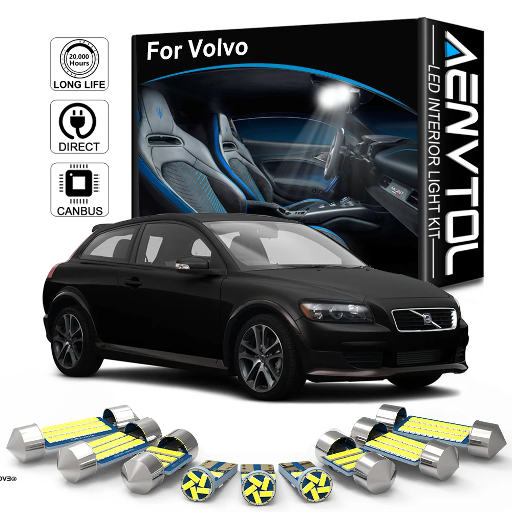 AENVTOL Canbus para VOLOV C30 C70 S40 S60 S70 S80 V40 V50 V60 V70 XC60 XC70 XC90 sedán carro Auto luces interiores LED Kits de lámpara