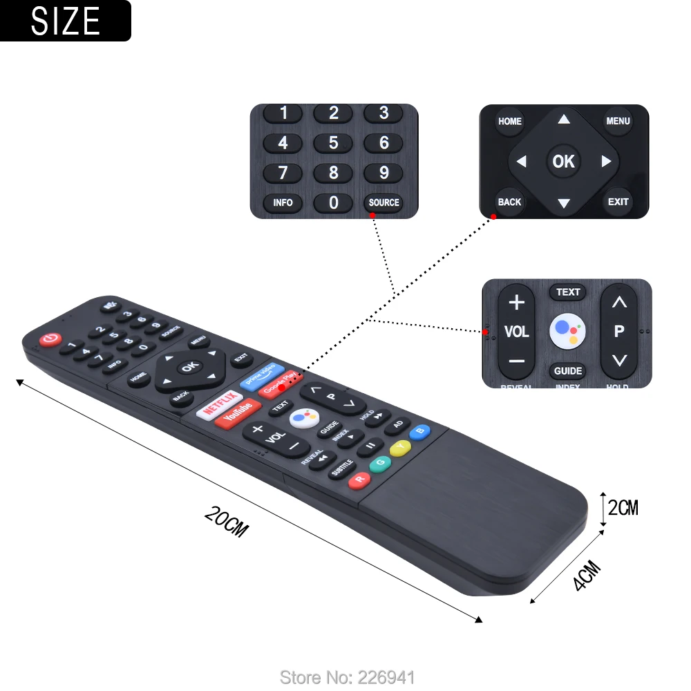 New Voice Android Remote Control for Skyworth for Panasonic for Toshiba for Kogan for Sansui Prime Series  for Tesla