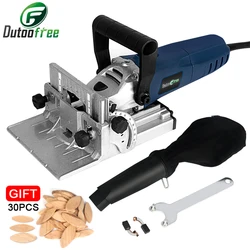 900W Woodworking Tenoning Machine Wood Biscuit Joiner Electric Tool Wooden Slotting Machine For Docking Board 220V