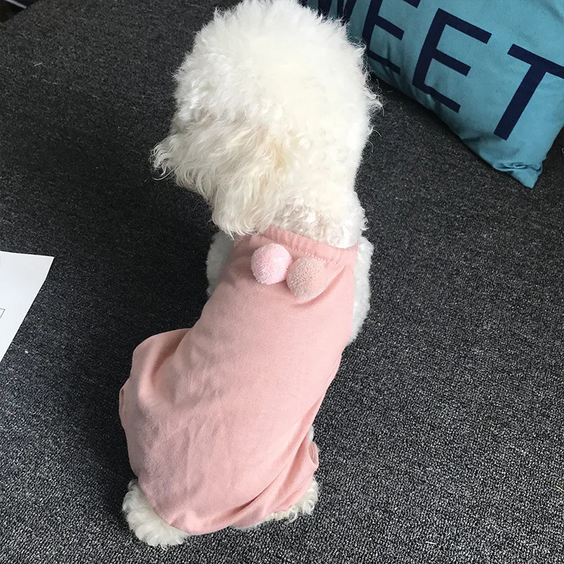 Pet Clothes Spring/summer Clothes Teddy Clothes for Fat Dogs and Bears Cotton Thin Four-legged Clothes for Small Dogs