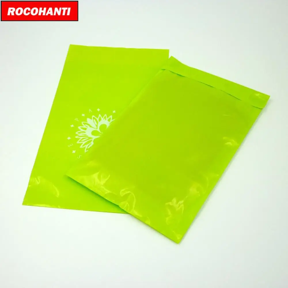 200 Pcs Poly Plastic Express Postal Freight Shipping Bags, Custom Logo Printed, Lime Green