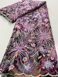 Tecido De Renda De Malha Francesa Africana Com Lantejoulas, Vestido De Noiva Nigeriano, Alta Qualidade, 2022