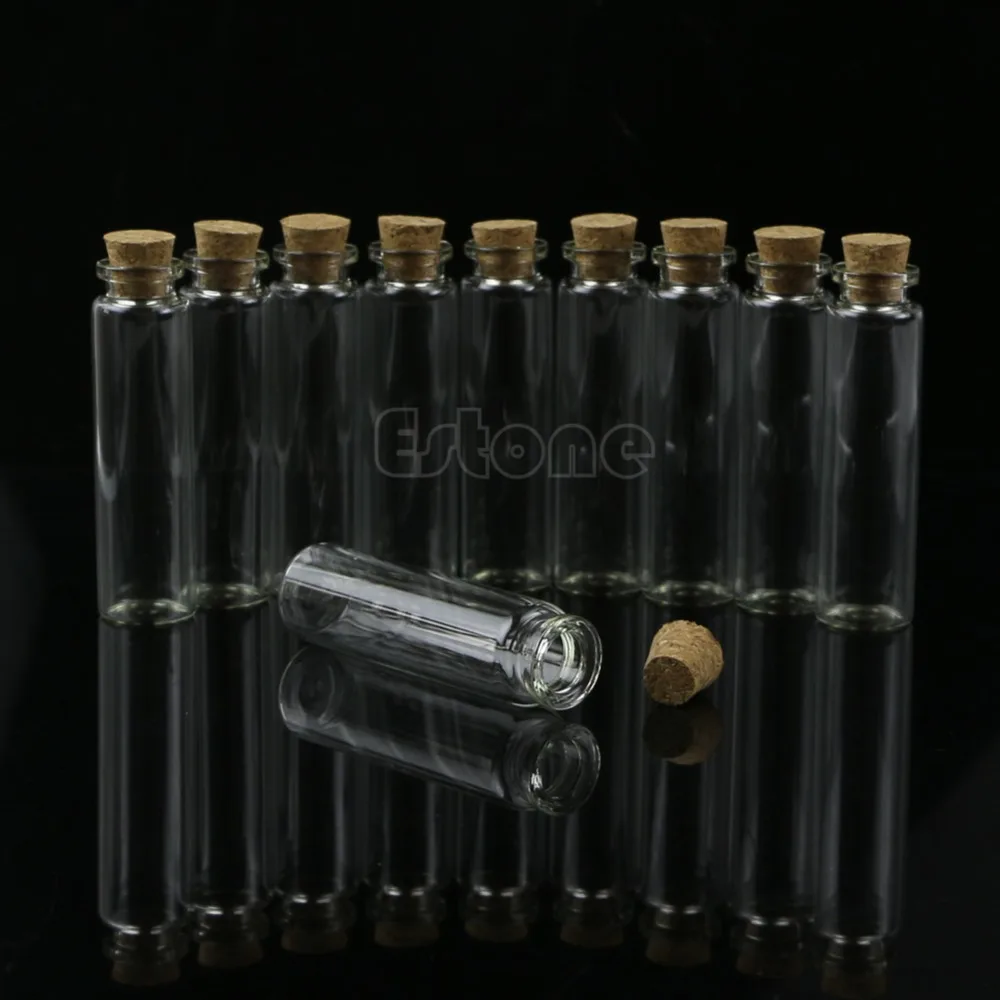 10pcs 20ml 22*80mm Nuovo Mini Bottiglia di Vetro Fiala con Ck Fermacorda E Ganci Fase Del Pendente