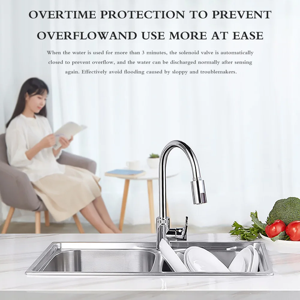 Intelligent Faucet Water-Saving Sensor Non-contact Faucet Infrared Sensor Adapter Kitchen Faucets Nozzle For Kitchen Bathroom