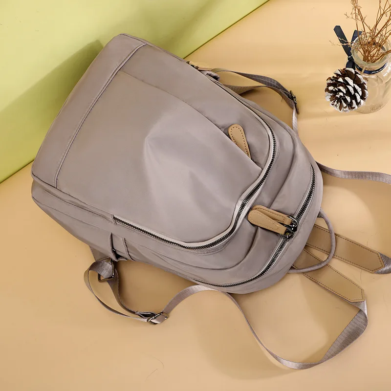 High Quality Oxford Backpack Simple Design Women Shoulder Bag Casual Travel Backpacks Youth Ladies School Bag Black&Khaki