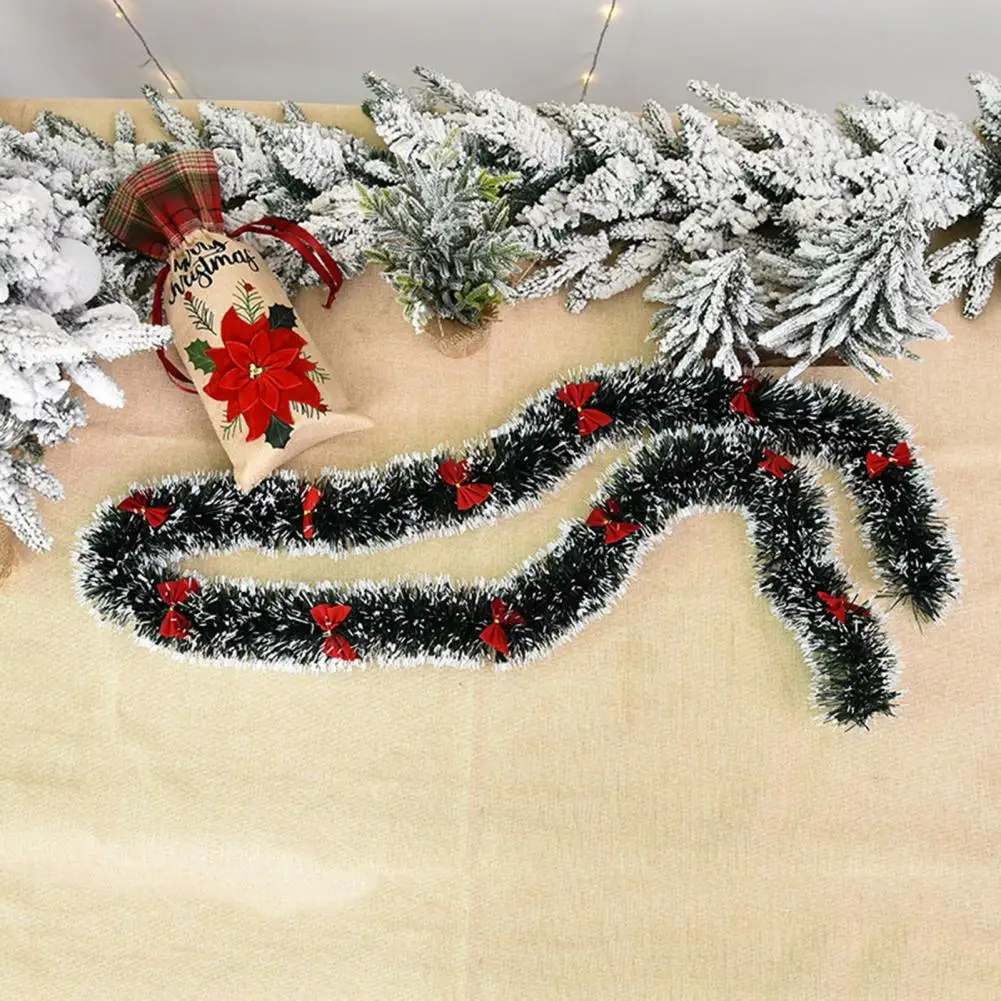 Christmas Garland Wide Application Artificial Pine Wreath Beautiful with Bow Knot Wedding Props Christmas Pine Garland