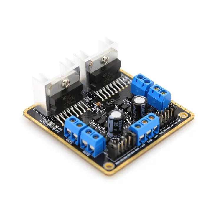 Quad DC double H-bridge DC stepper motor driver controller board module L298N L-298N motor driver