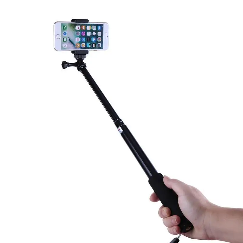 Self Selfie Stick Handheld Extendable Pole Monopod Tripod + Phone Holder Adapter for Gopro HERO 13 12 DJI OSMO Camera DJI