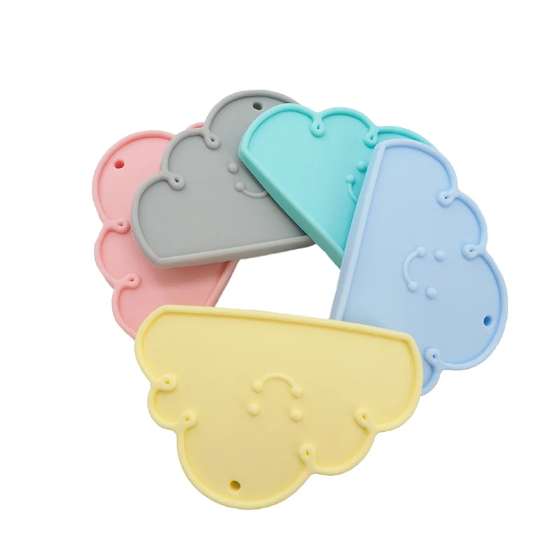 

Chenkai 10PCS BPA Free Silicone Cloud Teether Sensory Chewable Pacifier For DIY Infant Silicone Bracelet Necklace Pendant Toy