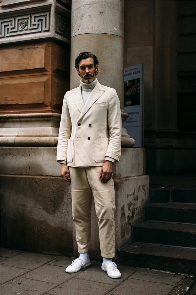 Costume chaud et épais pour hommes, manteau et pantalon sur mesure, Double boutonnage, veste Blazer d'affaires pour fête de mariage, bal de promo, 2 pièces, nouvelle collection