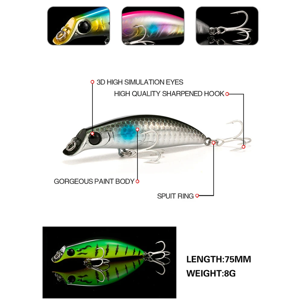 Popper Minnow Whopper 75mm – Señuelo hundido para Lucio - imagen 3