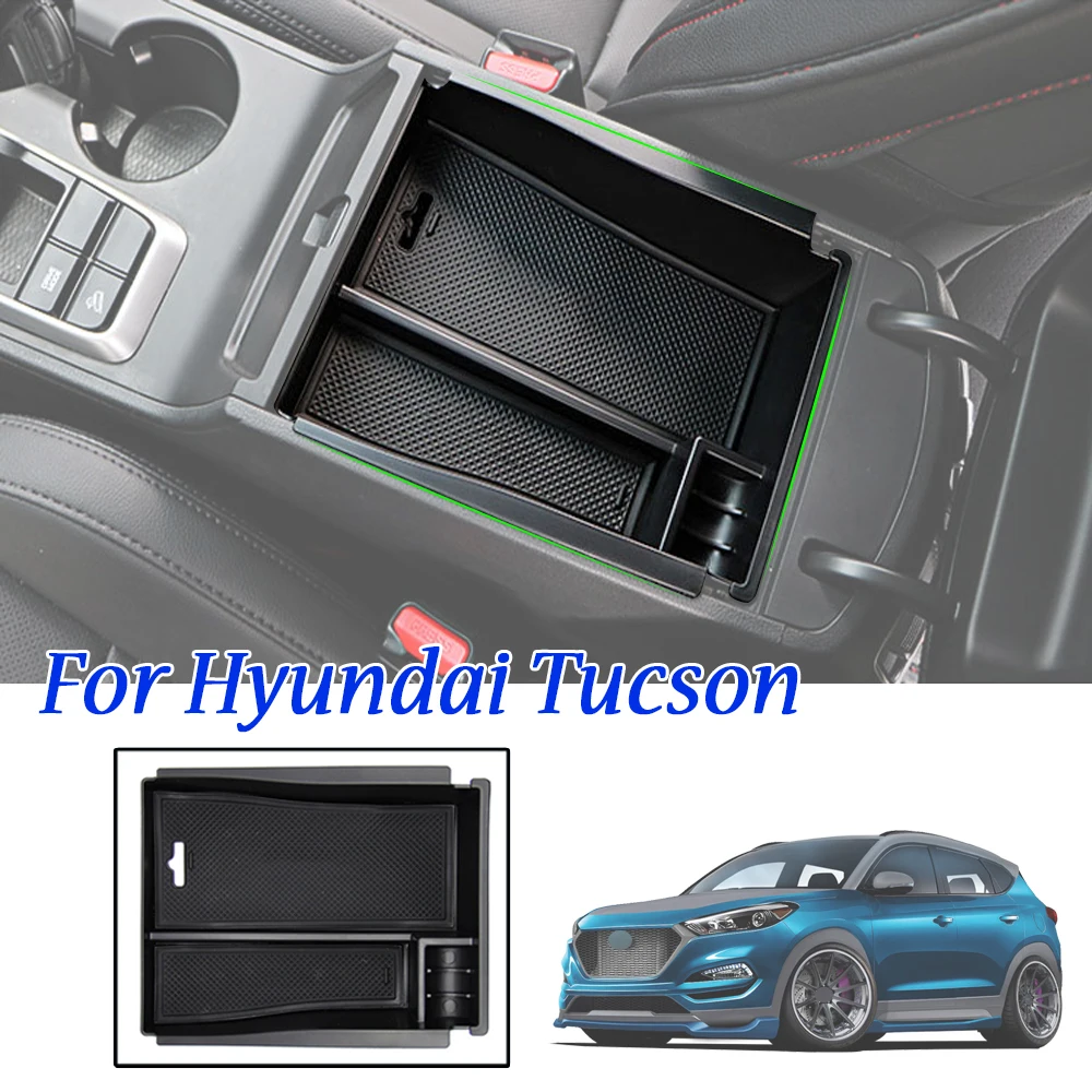 Porta-luvas para Hyundai Tucson, porta-luvas, console central, AT Drive, organizador de carro, TL 2015, 2016, 2017, 2018, 2019
