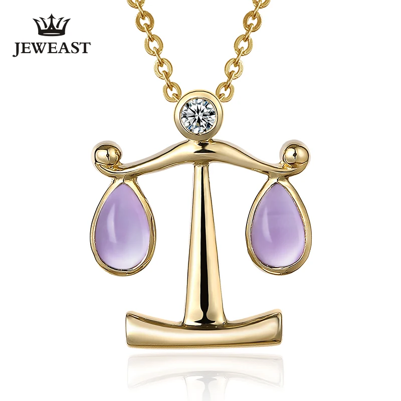 

ENZO Scorpio Natural amethyst 9K Pure Gold Pendant Real AU Solid Gold Upscale Trendy Classic Fine Jewelry Hot Sell New 2023