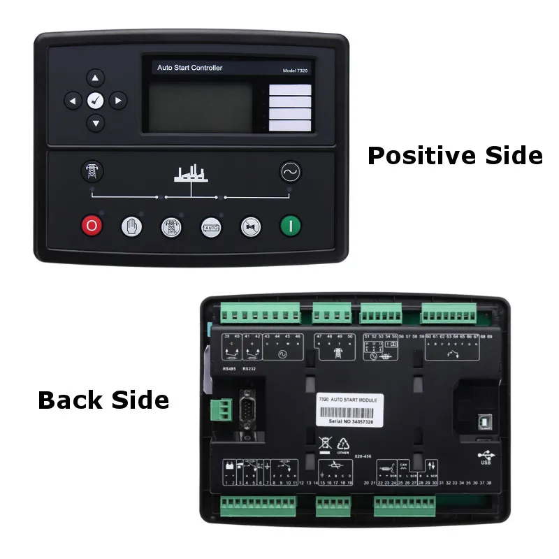 Controlador de aguas profundas negro, grupo electrógeno DSE7320, módulo de Control de arranque automático, nuevo Panel de módulo de Control de controlador electrónico