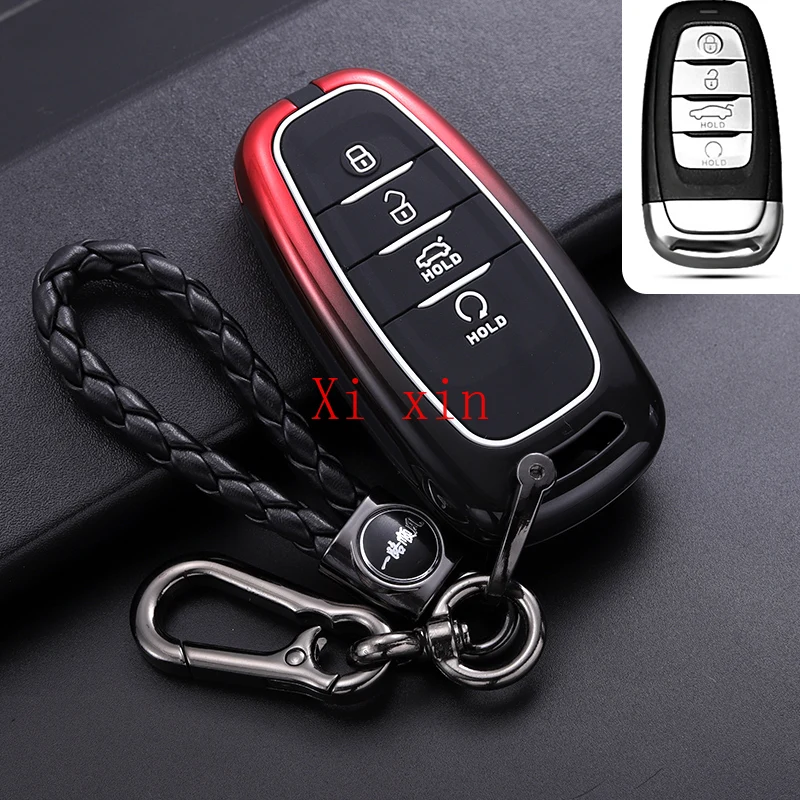 For Hongqi H5 H9 E-HS9 High-end special key cover metal key protective shell buckle