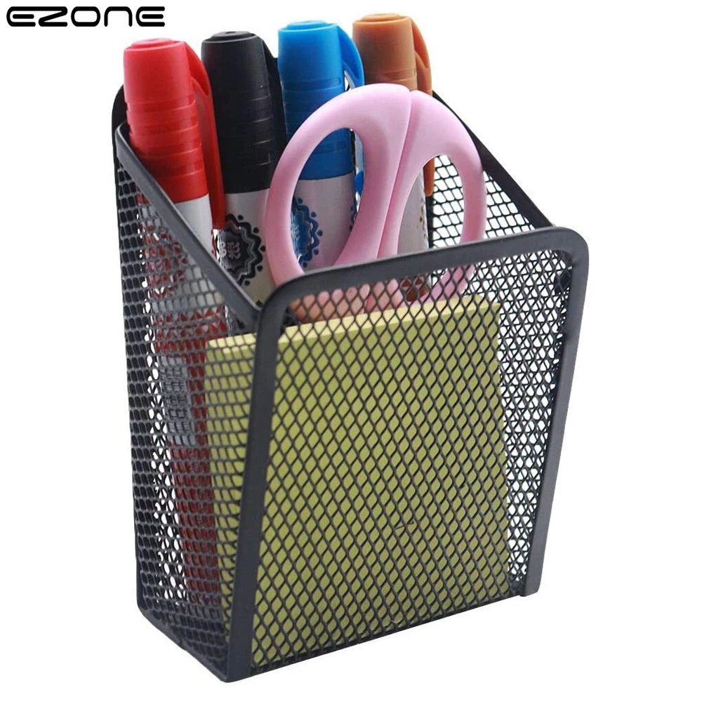 EZONE-mir de rangement magnétique noir, porte-crayon, avec compartiments généreux, pour bureau, fournitures scolaires, offre spéciale