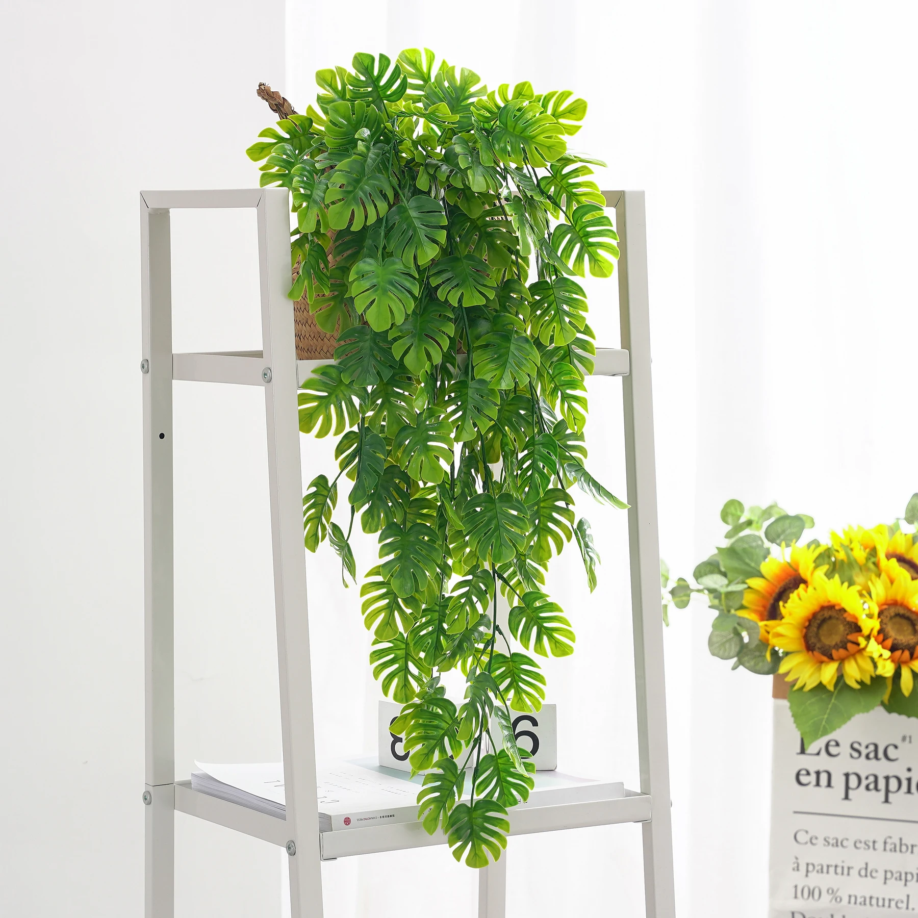 

76cm Artificial Creeping Plants Hanging Vine Fake Plants Vine Plastic Leaves Home Garden Wall Wedding Party Decorations