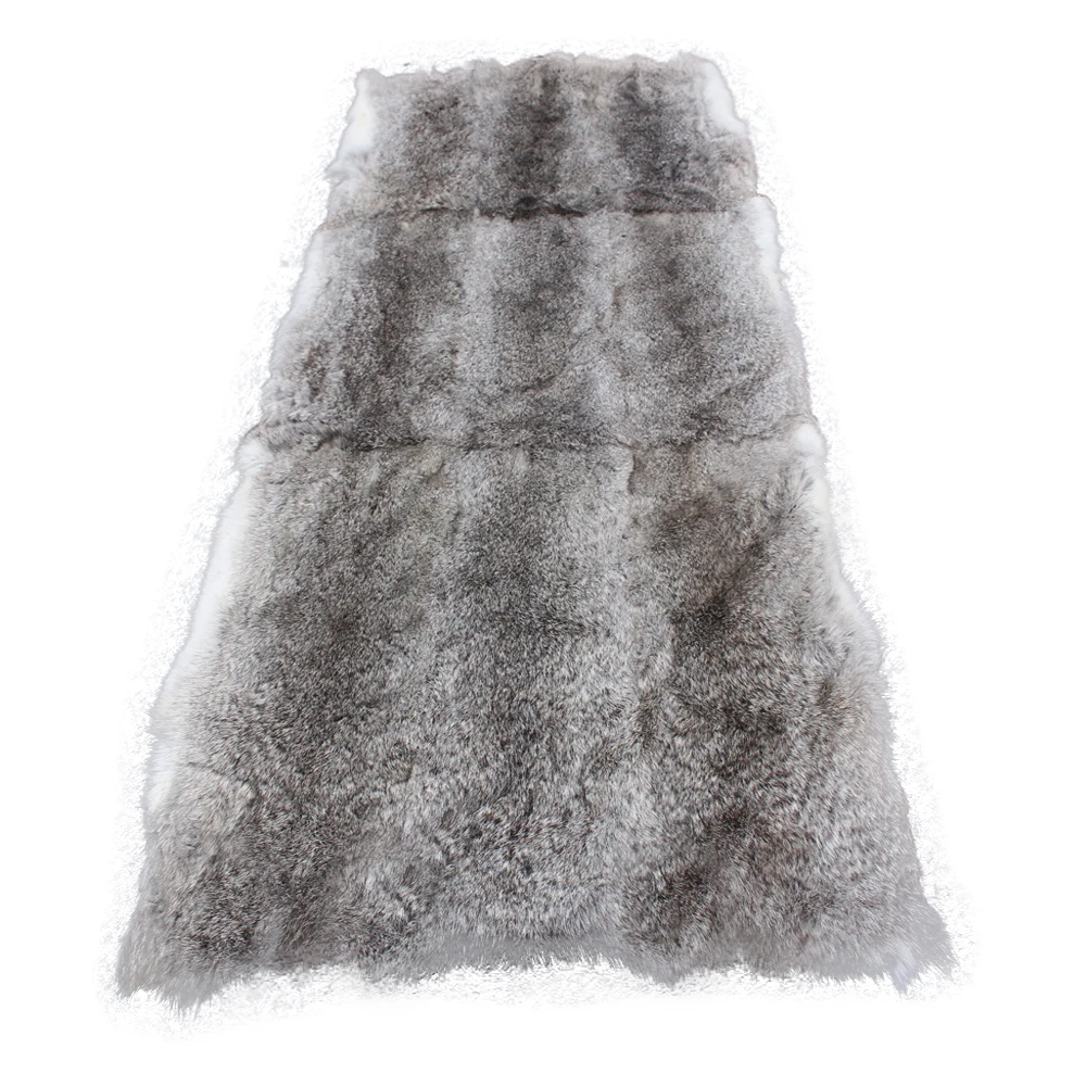 Wholesale supply Rabbit Fur Fabric plate Thicken Plush Super Soft Fur blankets for DIY Coat Collars shoes