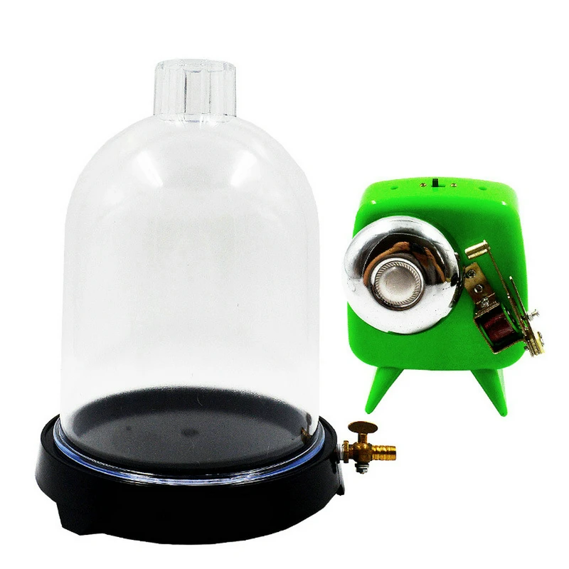 Vacuum Hood Suction Disc Bell In Vacuum Laboratory Plastic Jar Sound Physics Scientific Experimental Tool