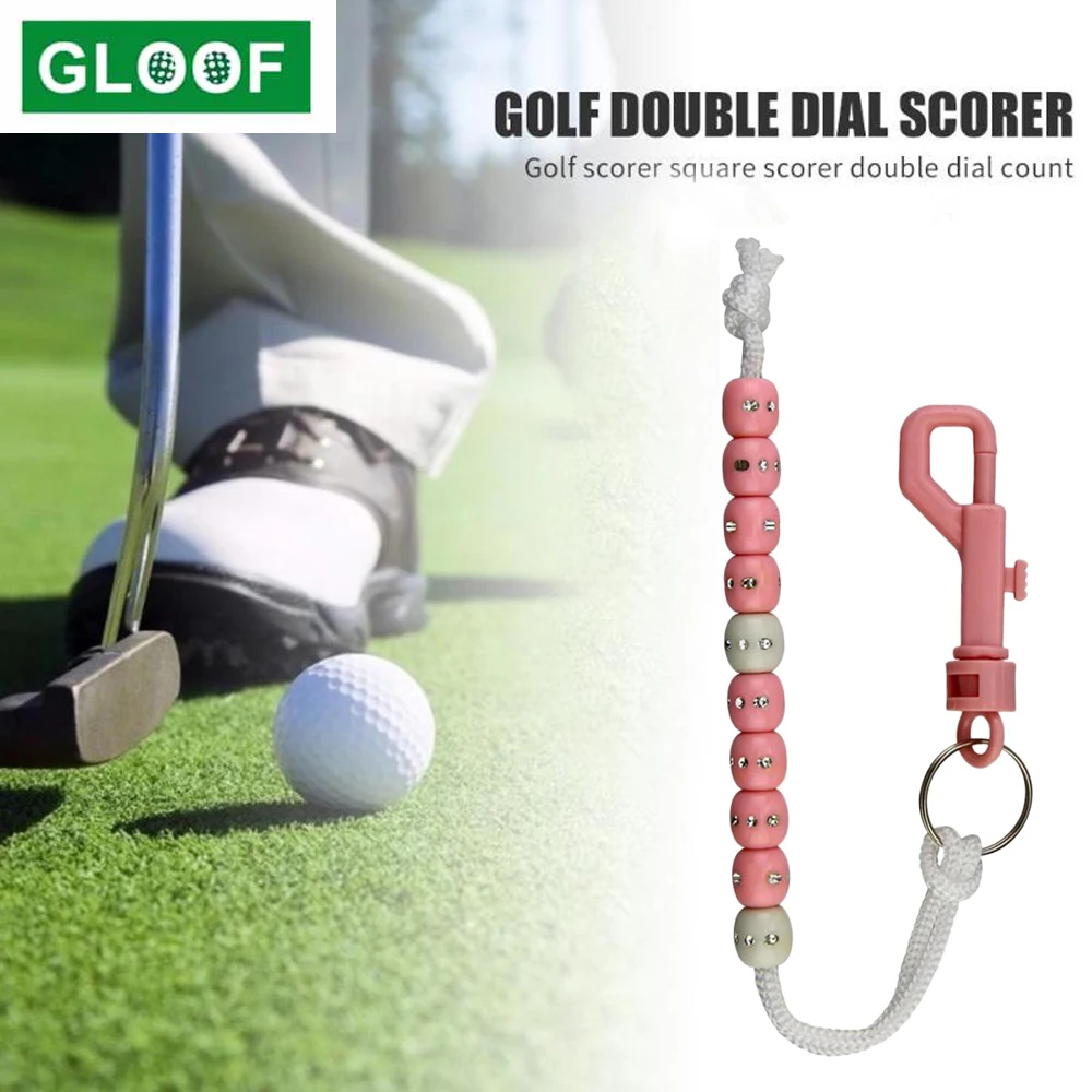 1Pcs Golf Training Aid With Clip Nylon Golf Score Beads Putt Remember Portable Counter Chain Professional Training Accessories