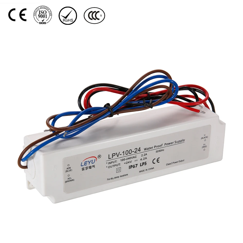 

DC12V 8A 100W IP67 Waterproof For Outdoor Use LED Driver Power Supply Converter