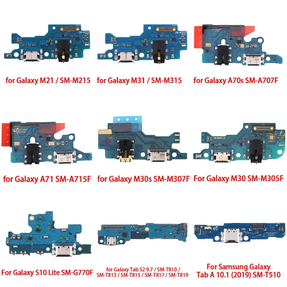 Charging Port Board for Samsung Galaxy M21/SM-M215/M31/SM-M315/A70s SM-A707F/A71 SM-A715F/M30s SM-M307F/M30 SM-M305F/S10 Lite