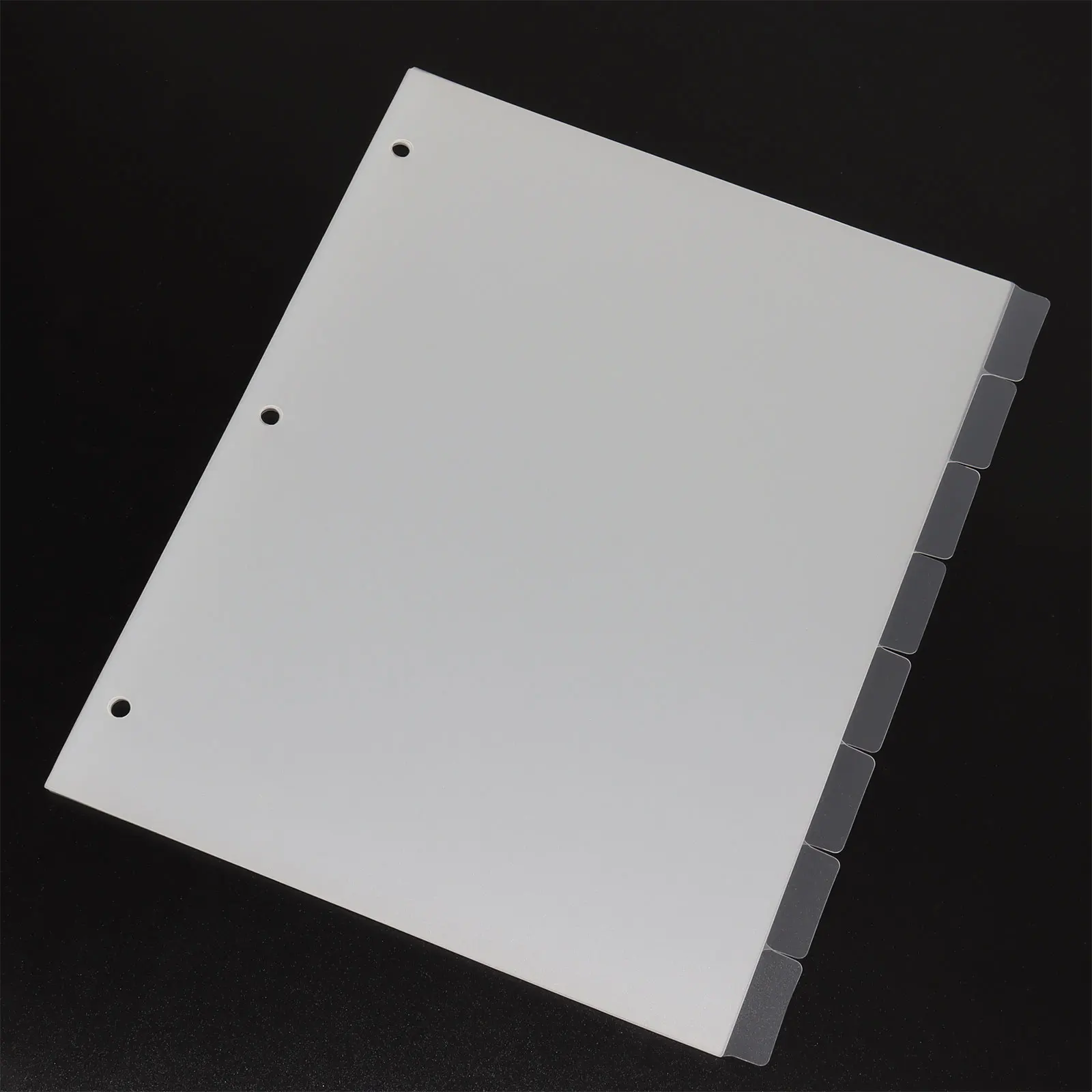 Divisórias para notebook, letras estilo eua, plástico fosco, transparente, 8.5 polegadas, x 11 polegadas, para fichário