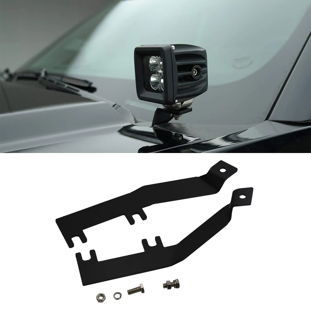 

Upper Hood Hinges A-Pillar Side LED Work Light Mount brackets For 2008-2010 Ford F250/F350 Super Duty