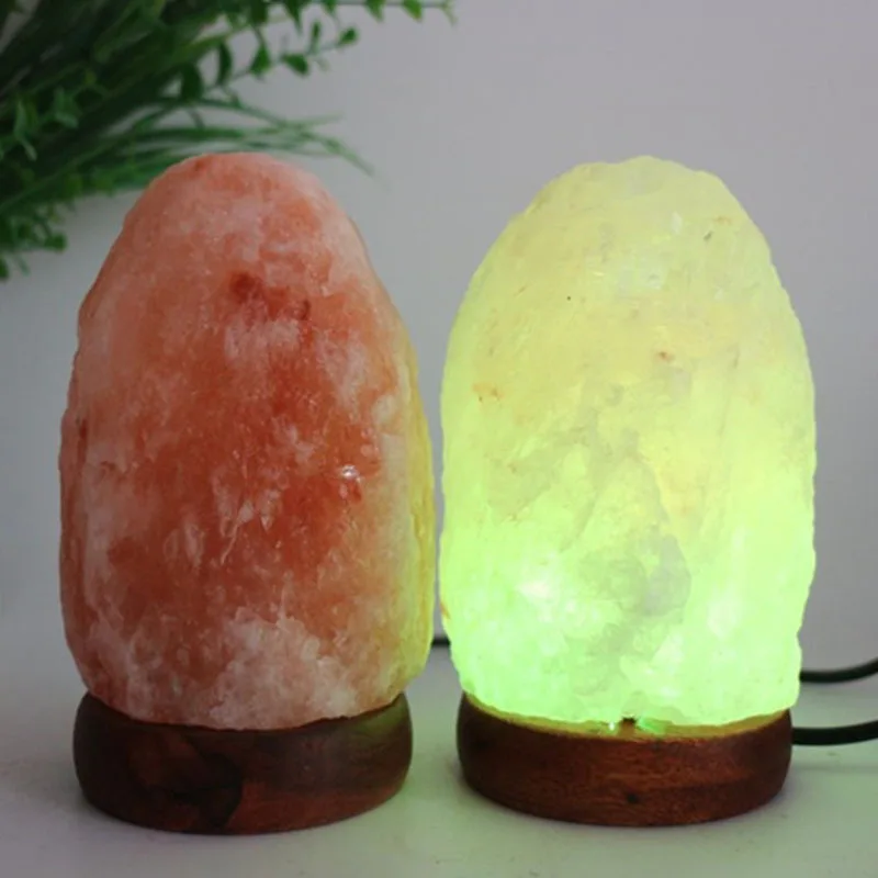 Himalayan Crystal Salt Lamp Colorful Color Changing USB Natural Salt Lamp Bedroom Decoration Night Light Support Customization